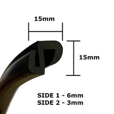 S SHAPED Rubber Window Glass