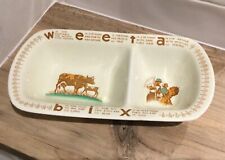 Rare Original Vintage Weetabix Double Bowl in Excellent Condition c.1930s