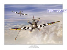 Supermarine Spitfire Aeroplane Aircraft World War 2 WW2 Signed Print Picture