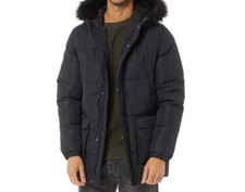 JACK AND JONES Mens Fur Puffer