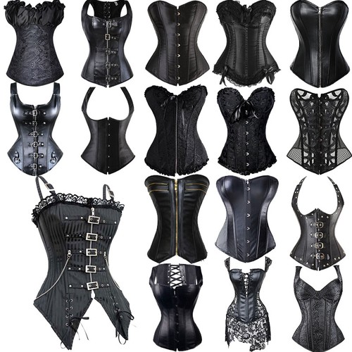 Black corset top vintage - top,