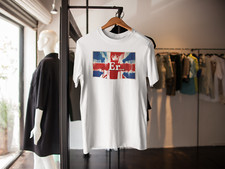 BANKSY ER......LOGO T-SHIRT UNION JACK PAINT GRAFFITI