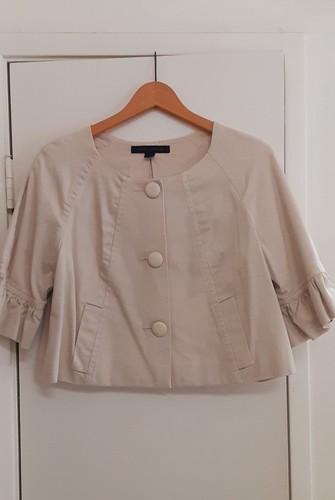 Express beige cropped ruffle - express,