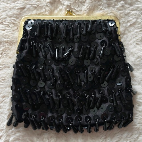 Vintage 1960s black sequin - black,