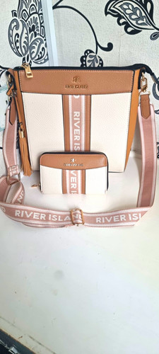 River island cream tan - island, logo