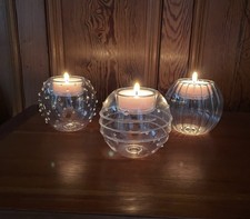 Partylite Set of Three Glass