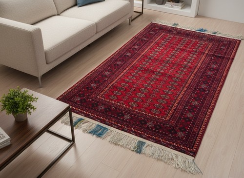 Afghan rug ft - 4'4, &