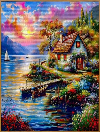Printed cross stitch kit ct - printed,