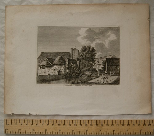 1783 engraving waltham abbey - waltham,