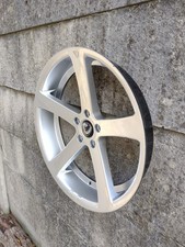 Alloy Wheel Wall Art. Man Cave. Cades Rim. 18" Alloy 5 Spoke. Silver 