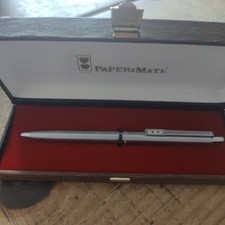 Vintage Paper Mate - Papermate Gold Plated Ballpoint Pen with Box & New Refill