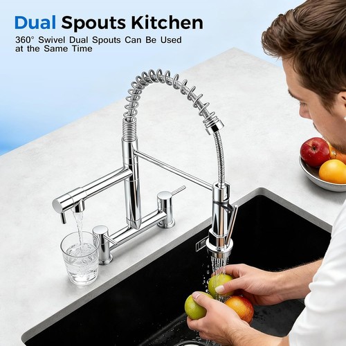 Hole bridge kitchen mixer - 2,