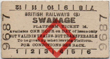 BR(S) Platform Ticket=Swanage 1d