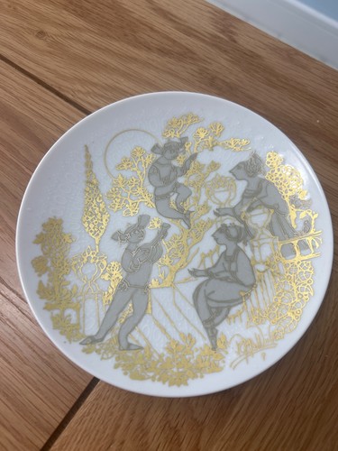 Vintage porcelain plate - vintage,