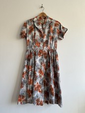 Vintage 1950's Dula Models Dress Tea Dress size Small Below Knee Cotton