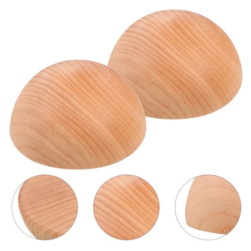 2pcs wood half balls stair - wood,