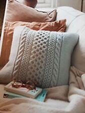 2 knitting patterns for Cabled Comfort Cushion & Aurelia Snood