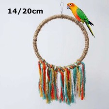 Large Parrot Swing Macaw African Grey Cockatoo Colourful Rope Ring Swing Parrot