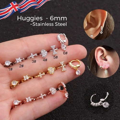 Hoop earrings ring 6mm - hoop,