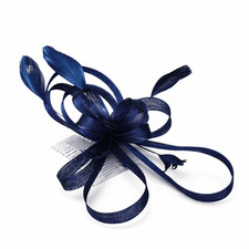 Navy blue looped fascinator
