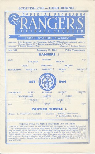 Rangers partick thistle - rangers,