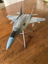 Russian Mig 29 Military Fighter jet resin model on metal stand. 36cm long.