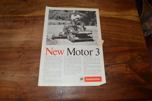 Ransomes new motor - new, gang