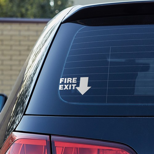Fire exit sticker - exit, emergency