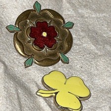 2x Vintage Metal Girl Guide