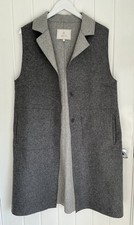 NWT HOUSE OF BRUAR Grey Reversible Wool Blend Waistcoat/jacket, Size 16