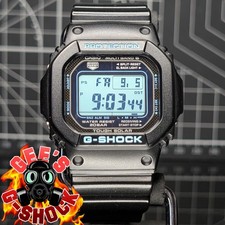 Casio G-Shock GW-M5610 Black Mid Gloss w/ Blue Accent Solar Multiband Square '14