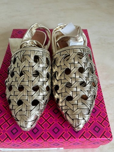 Tory burch basketweave gold - burch,