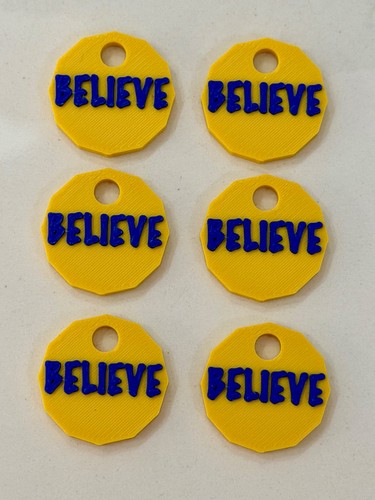 Yellow blue believe trolley - believe,