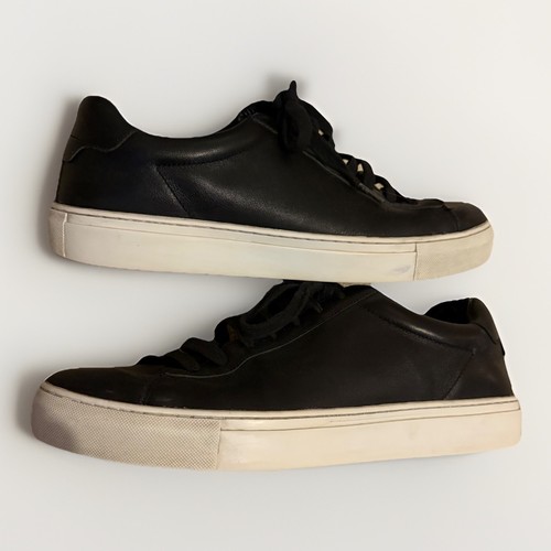 Reiss black leather low - black,
