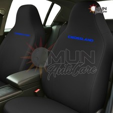 Vauxhall CrossLand 1+1 Heavy-Duty Waterproof Front Seat Covers with Blue Logo