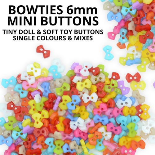 6mm assorted bowties mini - assorted,