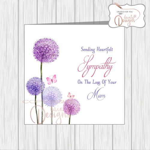 Personalised sympathy card - personalised,