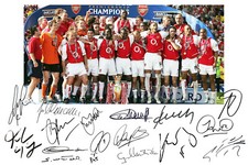 Arsenal Invincibles Squad Signed Autograph Photo Print Arsenal FC Thierry Henry