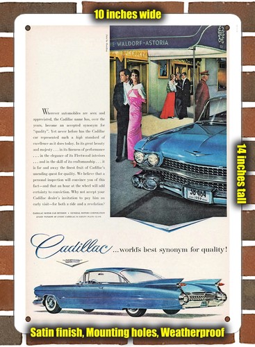 Metal sign 1959 cadillac - metal,