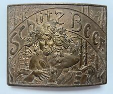 Vintage Brass Belt Buckle " Schlitz Beer "  (C22)