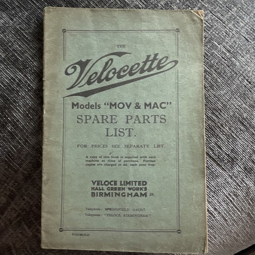 Velocette spare parts - velocette,
