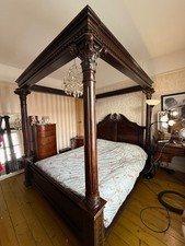 Solid Super King Mahogany Poster Bed "6ft 6"