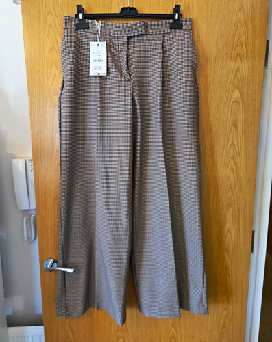 Zara womens check wide leg - zara, wide-leg