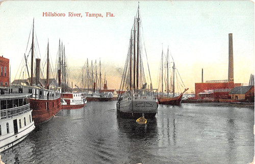 1910 boats harbor - boats, in
