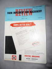 Farm Implement & Machinery Review Magazine - July 1962 - Great Read & Good Ads.