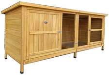 EXTRA LARGE RABBIT HUTCH THUMPER NATURAL