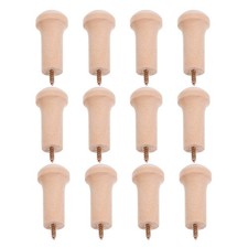  12 Pcs Wooden Wall-mounted Coat Hook Shaker Style Hooks Peg Rail