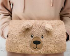 SlumberzzZ Beige Teddy Fleece Bear Hot Water Bottle Body Wrap bELT