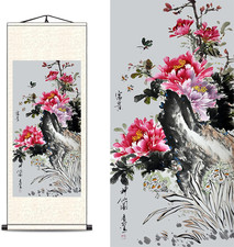 Chinese Silk Scroll Wall Art