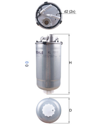 Knecht 157 fuel filter - kl,